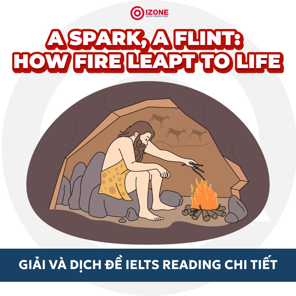 Đáp án & Giải chi tiết: A spark, a flint: How fire leapt to life IELTS Reading